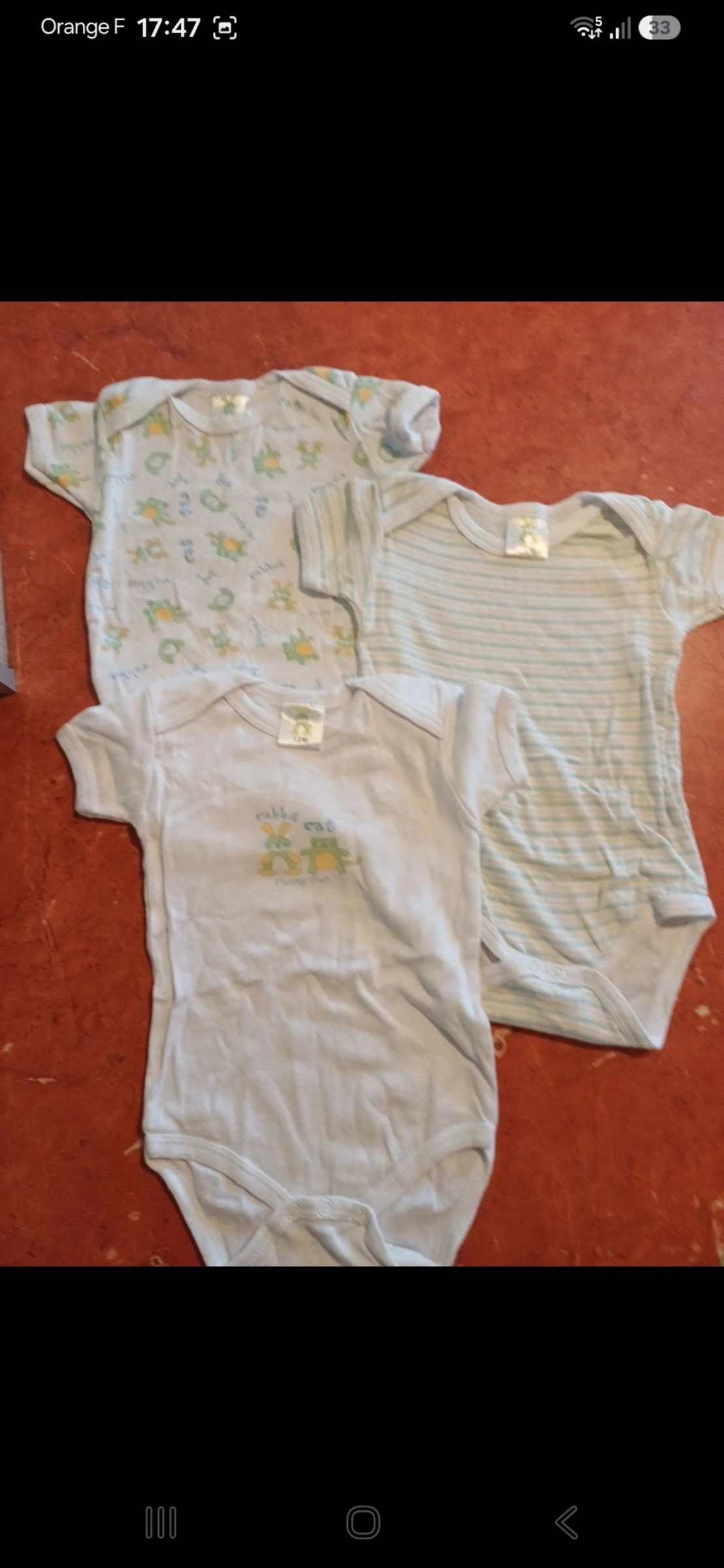 Lot de 3 bodies bébé taille 12 mois